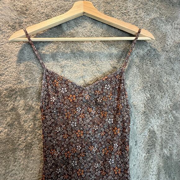 Motel Rocks Tintin Mini Dress Brown Floral Stretch Mesh Strappy XXS - Picture 7 of 14